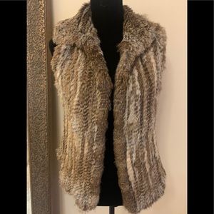 Nordstrom’s Bagatelle rabbit fur vest sm/ med wow!